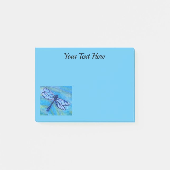 Post-it® Inspiration de la libellule bleue (Devant)