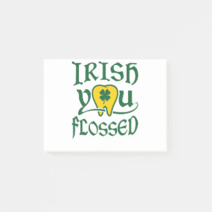 Post-it® Irlandais Vous avez Flossed Jour de la Saint Patri