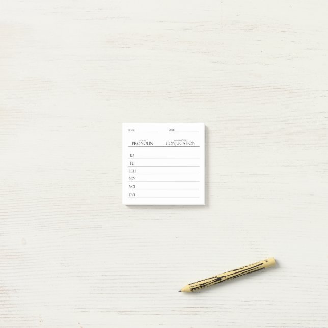 Post-it® italien | Pratique de conciliation Verbes (Sur un bureau)