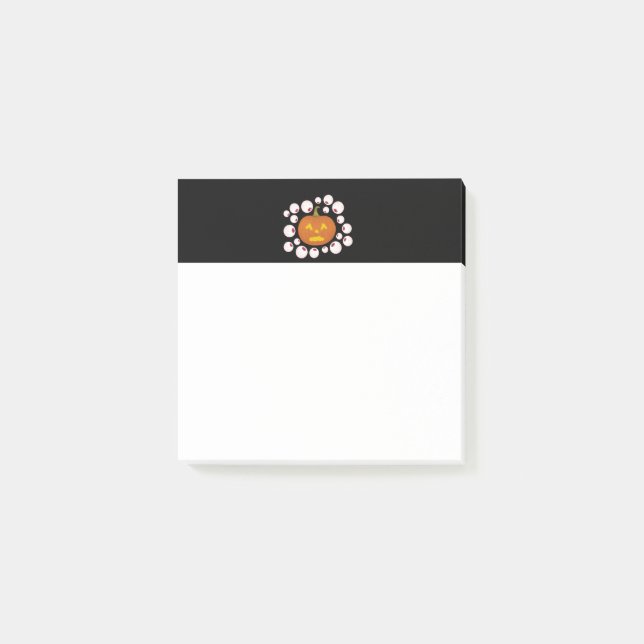 Post-it® Jack-o-Lantern Citrouille et les yeux dans l'obscu (Devant)