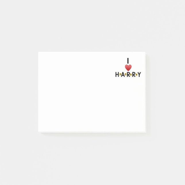 Post-it® J'AIME HARRY Post-It Notes (Devant)