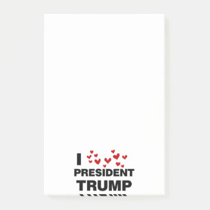 Post-it® J'aime les coeurs du président Trump