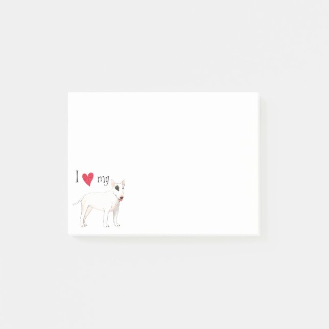 Post-it® J'aime mon bull-terrier (Devant)