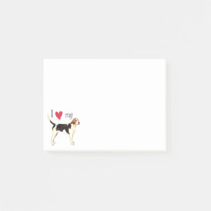 Post-it® J'aime mon fox-hound anglais