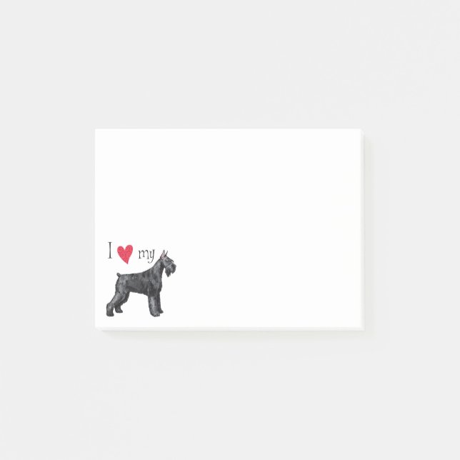Post-it® J'aime mon Schnauzer géant (Devant)