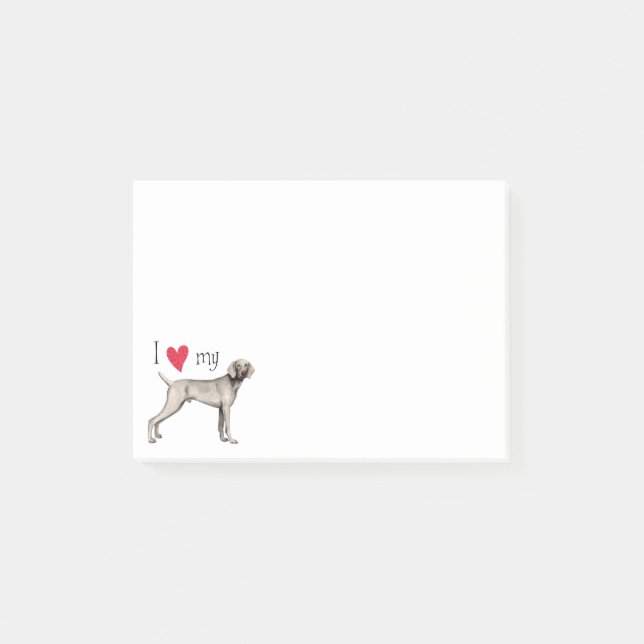 Post-it® J'aime mon Weimaraner (Devant)