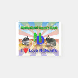 Post-it® J'aime Netherland Dwarf Bunnies