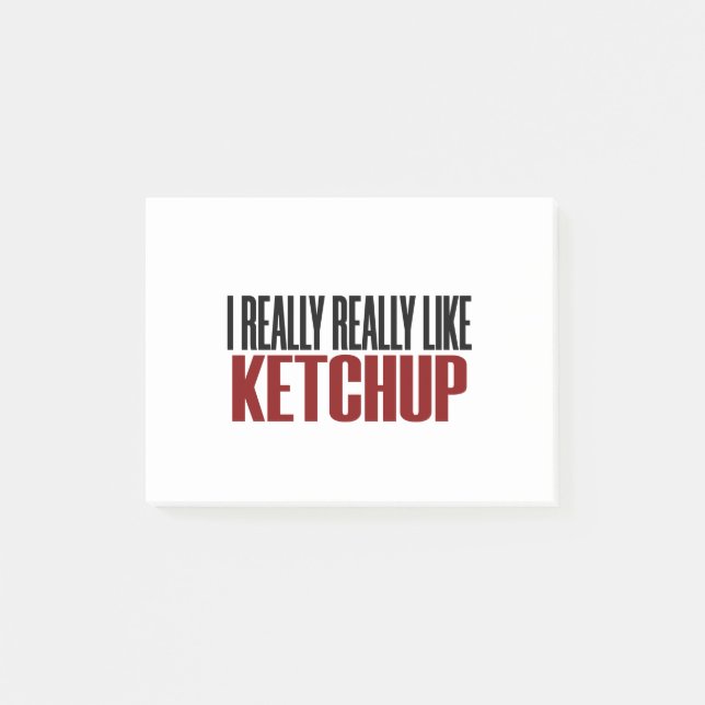 Post-it® J'Aime Vraiment Ketchup Funny Yum Food (Devant)