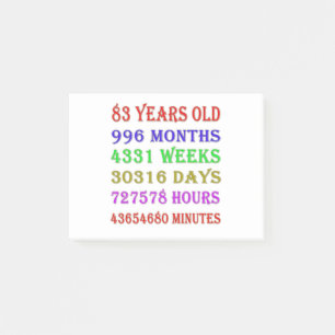 Post-it® Jalons du 83e anniversaire