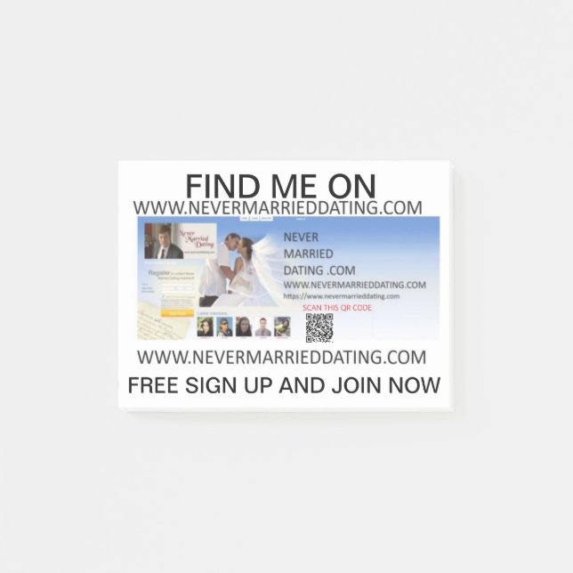 Post-it® Jamais Marié. Note de la Com (Devant)