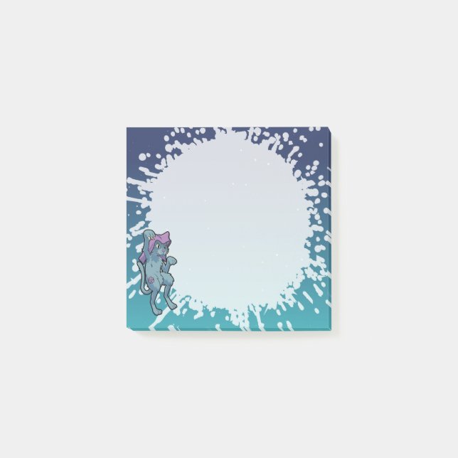 Post-it® Japanese Bakeneko Cat Yokai Splattered (Devant)