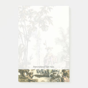 Post-it® Jardin asiatique avec femme et animaux