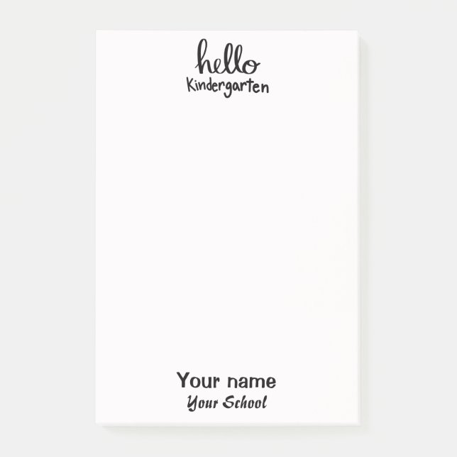 Post-it® jardin d'enfants Noir et blanc (Devant)