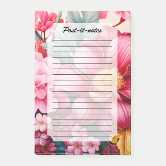 Post-it® Jardin floral tropical rose exotique