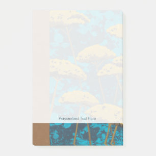 Post-it® Jardin Golden Yarrow avec Arrière - plan bleu