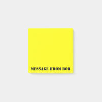 Jaune 3 x 3 de Dayglow des notes de Bob