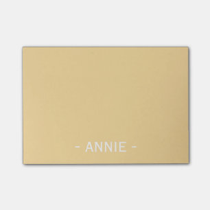 Post-it® Jaune blonde minimaliste personnalisable 4" x 3"