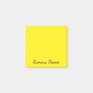 Post-it® Jaune Canari Script Noir Minimaliste Professionnel