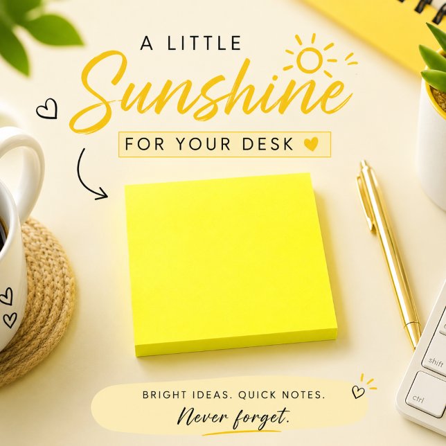 Post-it® Jaune Clair Uni  (Créateur téléchargé)