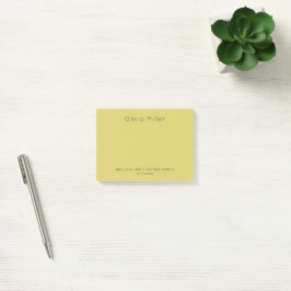 Post-it® Jaune Minimaliste Chaud Douce 