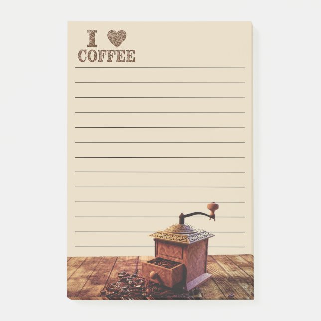 Post-it® Je Coeur Café Et Coffee Grinder (Devant)