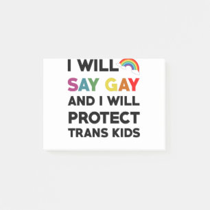 Post-it® Je dirai gai et je protégerai les enfants trans LG