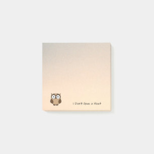 Post-it® Je m'en fiche de la chouette personnalisée