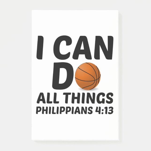 POST-IT® JE PEUX FAIRE TOUTES LES CHOSES BASKETBALL (Devant)