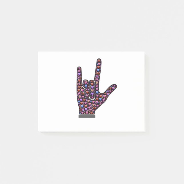 Post-it® Je t'aime ASL (Devant)