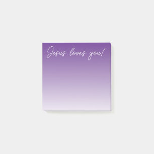 Post-it® Jésus t'aime ! violet ombre