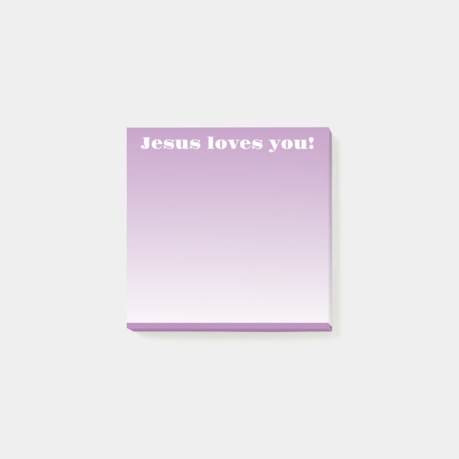 Post-it® Jésus t'aime ! | violet ombre (Devant)