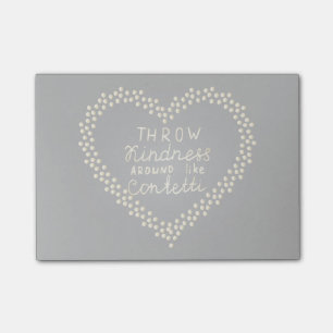 Post-it® Jeter de la gentillesse autour de Confetti