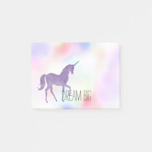 Post-it® Jeune fille de l'arc-en-ciel rose d'Unicorne     