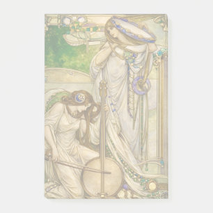 Post-it® Jeunes Filles Musiciennes Art Nouveau Illustration