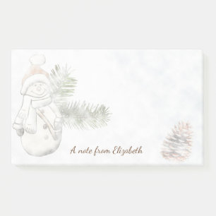 Post-it® Joli bonhomme de neige avec chapeau de Père Noël -