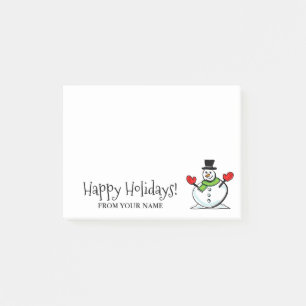 Post-it® Joli bonhomme de neige personnalisé Noël hiver V