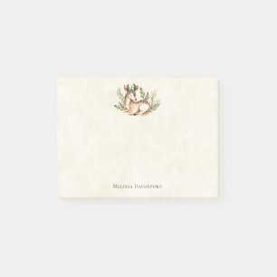 Post-it® Joli Cerf Aquarellé Posé En Bas Boho