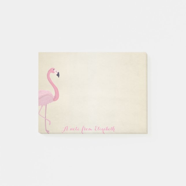 Post-it® Joli Chic, Flamant rose rose (Devant)
