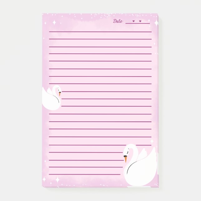 Post-it® Joli Cygne Notes délicates (Devant)