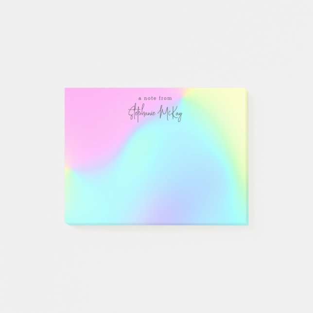 Post-it® Joli dégradé pastel personnalisé (Devant)