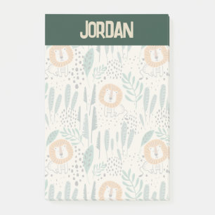 Post-it® Joli Doodle Lion Jungle Rainforest Motif