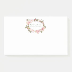 Post-it® Joli Floral Roses Nom Inscrit