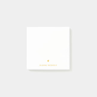 Post-it® Joli Jaune Coeur mignon et nom