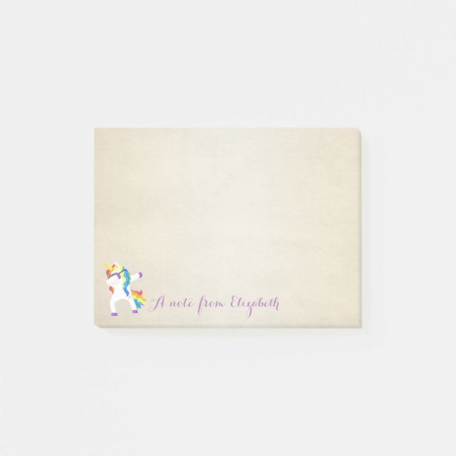 Post-it® Joli Mignon Licorne Stylée (Devant)