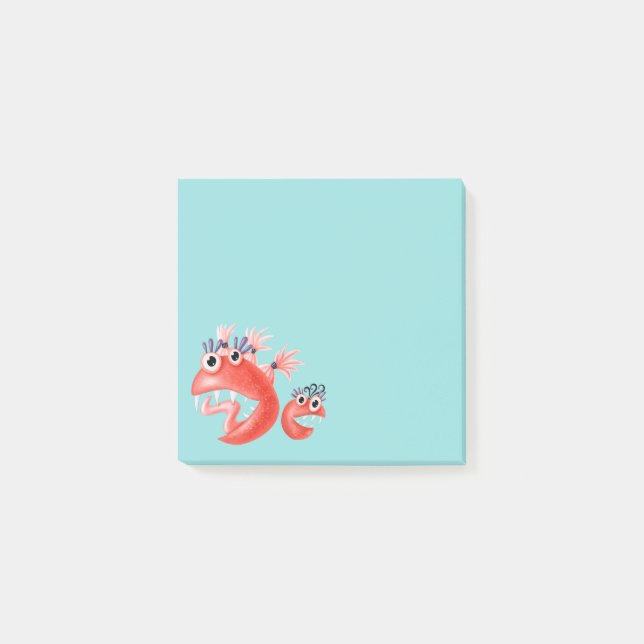 Post-it® Joli Monster Crazy Enfants Amusants (Devant)