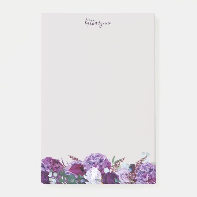 Post-it® Joli Nom Floral Violet (Devant)