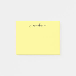 Post-it® Joli nom personnalisé jaune