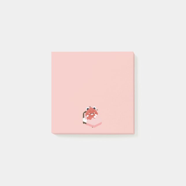 Post-it® Joli Panda roux fatigué (Devant)