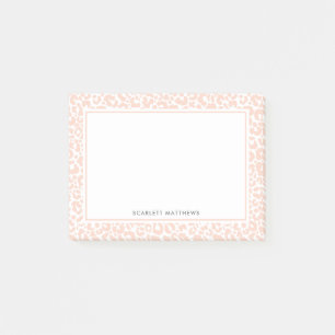 Post-it® Joli Pastel Empreinte de léopard Nom de la pêche