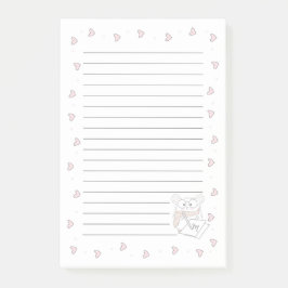 Post-it® Joli Petit Hamster Coeurs Monogramme